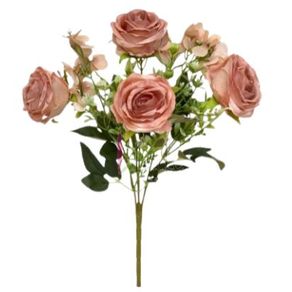 CR-0114CF BUQUE DE ROSA E HORTENSIA - CAFE