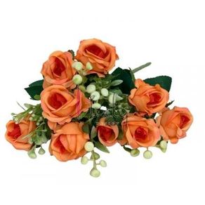 AQ-0051LR )BUQUE DE ROSA FECHADA - LARANJA