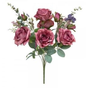 FG-0031RX BUQUE ROSA COM EUCALIPTO - ROXO