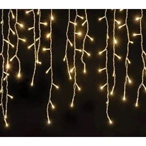 3027 CASCATA C/200 LEDS FIXO MORNO C/FIO BRANCO 5M 127V