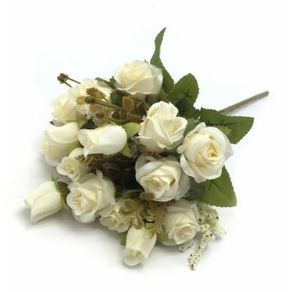 W532-12W BUQ ROSA C/BOTÃO X5 30CM