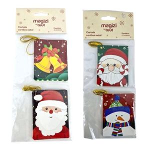 27551 CARTELA CARTOES NATAL D1 6.5X4CM C/08