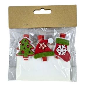 27528  PRENDEDORES FELTRO FIG NATAL 3.5CM C/03