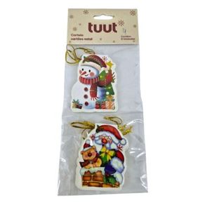 27552 CARTELA CARTOES NATAL D2 6.5X4CM C/08