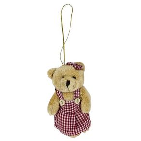 30571 ENFEITE ARV. URSO TEC 13CM VM XADREZ