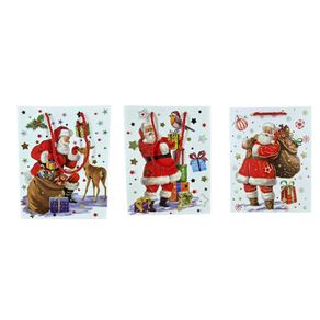 24922 SACOLA PAPEL NATAL ESTAMPADA 23X18X10CM