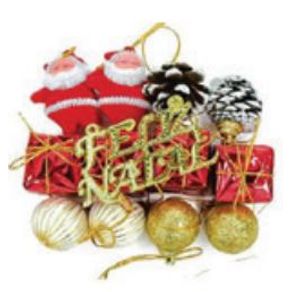 918240 ENFEITE DE NATAL 7CM C/10 PEÇAS