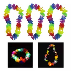 915646 COLAR HAVAINO FLUORESCENTE C/24 FLORES C/LUZ