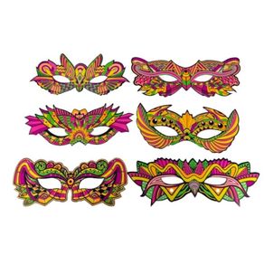 1357 MASCARA DE PAPEL NEON  C/06