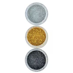 GL-EF03 GLITTER PRATA/DOURADO/ PRETO C/COLA