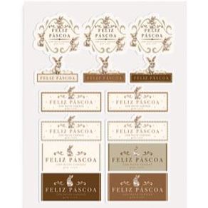 18100238 ETIQUETA ADESIVA CLASSIQUE BUNNY 19X28 PT C/28 UN