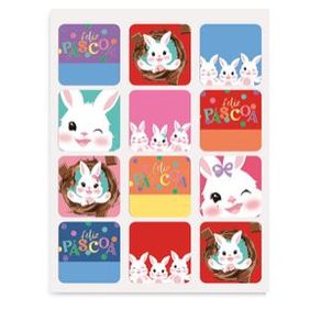 18100242 CARTELA ADESIVA FELICITA 14X19 PT C/24 UN