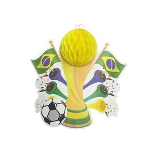 CP983 ENFEITE EM PAPEL 3D P/PENDURAR - TAÇA 3D (33 X36 CM)
