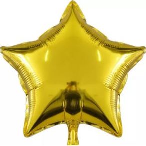 Q00601 BALAO METALIZADO ESTRELA C/6 N°5 DOURADO
