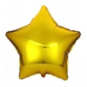 Q01701 BALAO METALIZADO ESTRELA C/6 DOURADO N°10