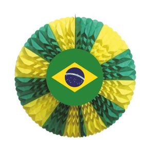 CP-ELB ENFEITE LEQUE COM BANDEIRA NAS CORES VERDE E AMARELO