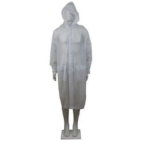 IS0037 CAPA DE CHUVA DE EVA COM BOTAO TRANSPARENTE ADULTA