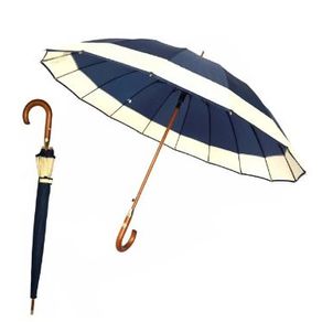 IS0018 GUARDA CHUVA DESIGN CABO MADEIRA CURVADO 16 VARETAS