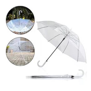 IS0012D GUARDA CHUVA TRANSPARENTE CABO CURVADO 8 VARETAS