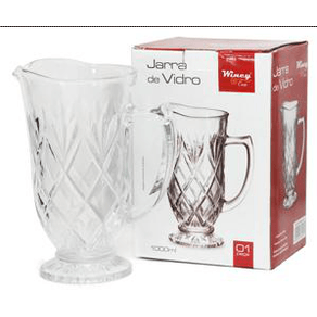 VDA11017 JARRA DE VIDRO LOSANGO FLORAL